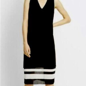 Vince Double Layered Block Stripe Dresss
